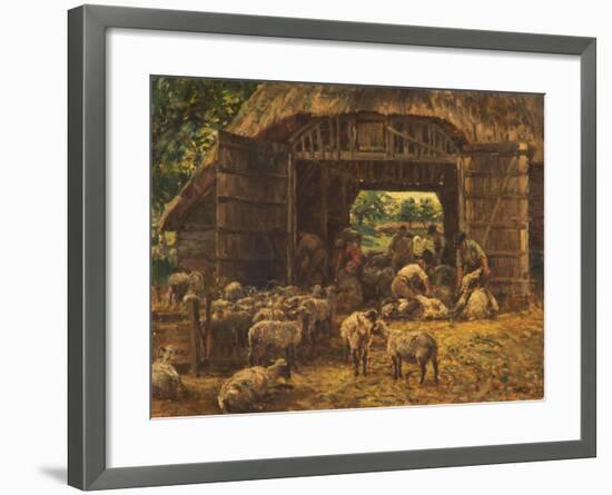 Sheep Shearing, 1892-William Mark Fisher-Framed Giclee Print