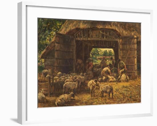 Sheep Shearing, 1892-William Mark Fisher-Framed Giclee Print