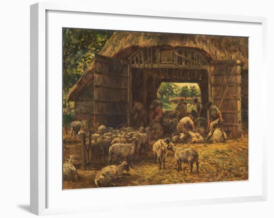 Sheep Shearing, 1892-William Mark Fisher-Framed Giclee Print