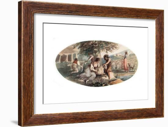 Sheep Shearing-William Hamilton-Framed Giclee Print