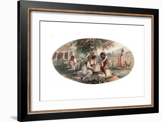 Sheep Shearing-William Hamilton-Framed Giclee Print