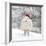 Sheep Texel Ewe in Snow Wearing Christmas Hat-null-Framed Photographic Print