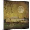 Sheep Under a Harvest Moon-Dawne Polis-Mounted Giclee Print