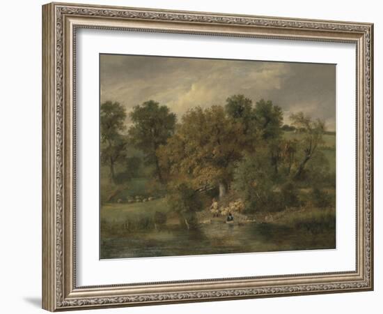 Sheep Washing at Postwick Grove, Norwich, C.1822-James Stark-Framed Giclee Print