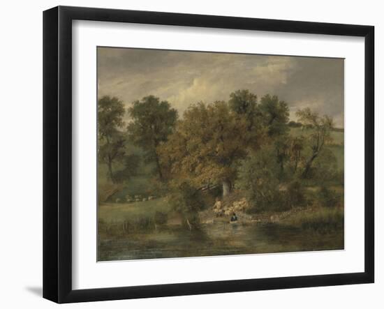 Sheep Washing at Postwick Grove, Norwich, C.1822-James Stark-Framed Giclee Print