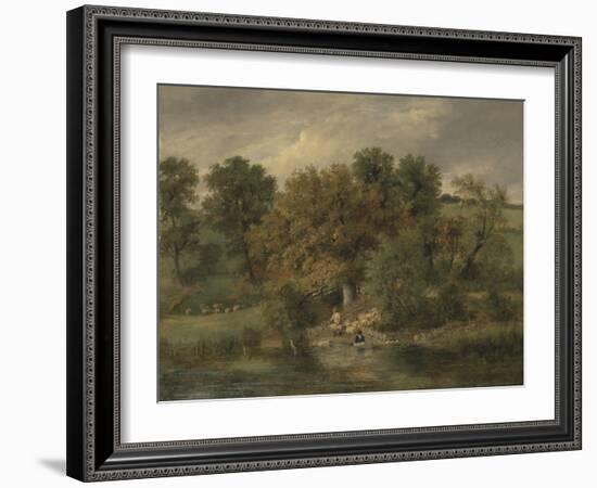 Sheep Washing at Postwick Grove, Norwich, C.1822-James Stark-Framed Giclee Print