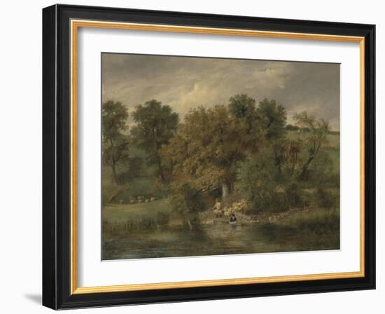 Sheep Washing at Postwick Grove, Norwich, C.1822-James Stark-Framed Giclee Print