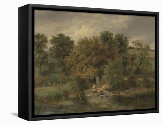 Sheep Washing at Postwick Grove, Norwich, C.1822-James Stark-Framed Premier Image Canvas