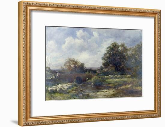 Sheep Washing - West Malvern, 1899-David Bates-Framed Giclee Print