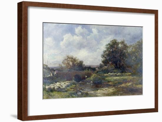 Sheep Washing - West Malvern, 1899-David Bates-Framed Giclee Print