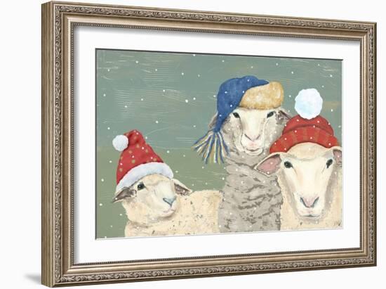 Sheep Xmas I-Jade Reynolds-Framed Art Print