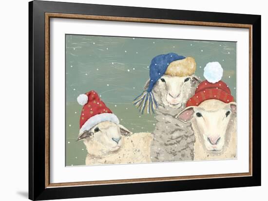 Sheep Xmas I-Jade Reynolds-Framed Art Print