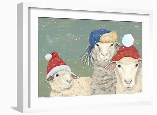 Sheep Xmas I-Jade Reynolds-Framed Art Print