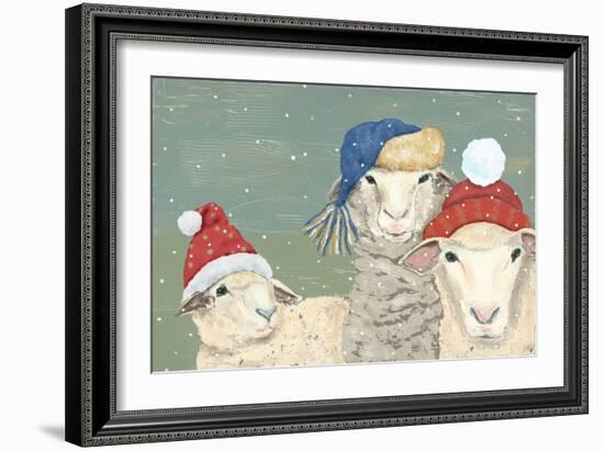 Sheep Xmas I-Jade Reynolds-Framed Art Print