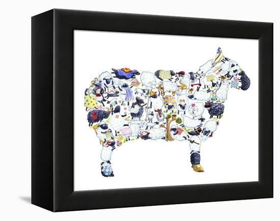 Sheep-Louise Tate-Framed Premier Image Canvas