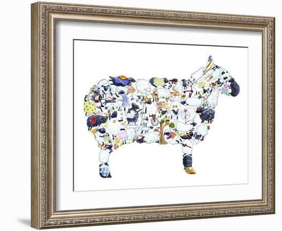 Sheep-Louise Tate-Framed Giclee Print