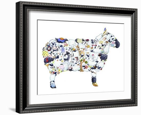 Sheep-Louise Tate-Framed Giclee Print