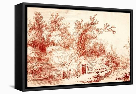 Sheepfold-Jean-Honore Fragonard-Framed Premier Image Canvas