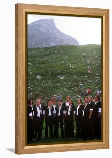 Sheepherders Festival, Gemmi, Switzerland-null-Framed Premier Image Canvas