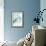 Sheer Teal I-null-Framed Art Print displayed on a wall