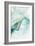 Sheer Teal I-null-Framed Art Print