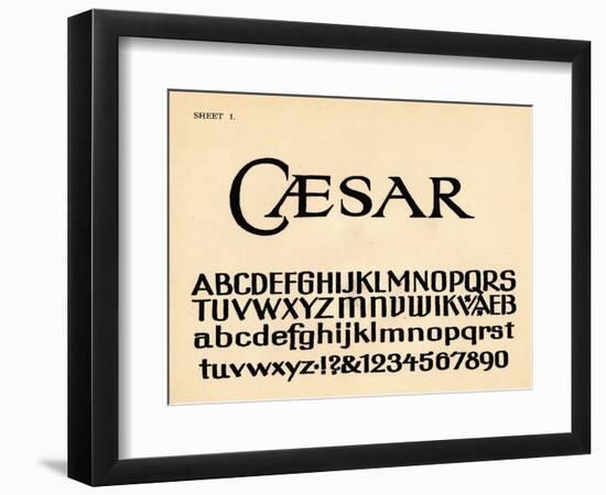 Sheet 1, from a portfolio of alphabets, 1929-Unknown-Framed Giclee Print