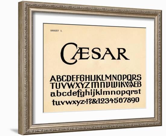 Sheet 1, from a portfolio of alphabets, 1929-Unknown-Framed Giclee Print