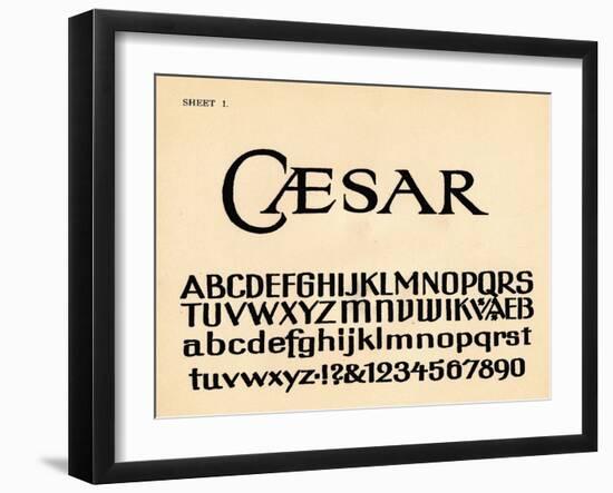 Sheet 1, from a portfolio of alphabets, 1929-Unknown-Framed Giclee Print