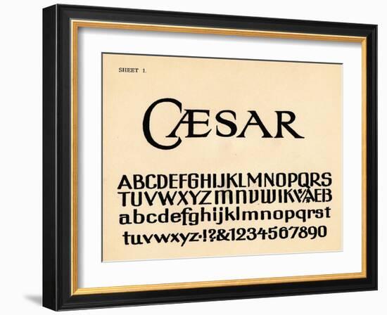 Sheet 1, from a portfolio of alphabets, 1929-Unknown-Framed Giclee Print