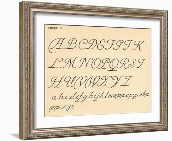 Sheet 10, from a portfolio of alphabets, 1929-Unknown-Framed Giclee Print