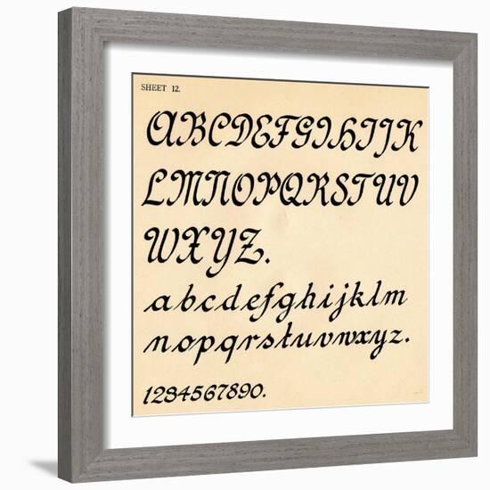 Sheet 12, from a portfolio of alphabets, 1929-Unknown-Framed Giclee Print