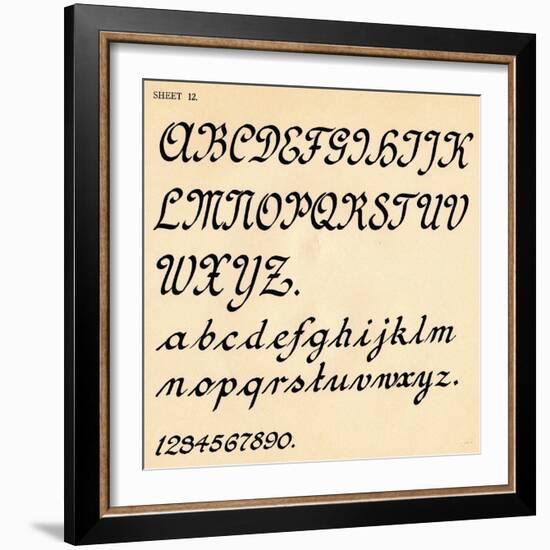 Sheet 12, from a portfolio of alphabets, 1929-Unknown-Framed Giclee Print