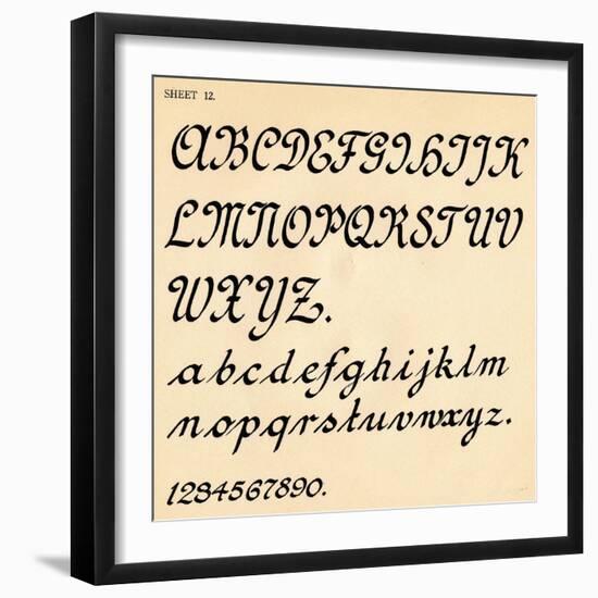 Sheet 12, from a portfolio of alphabets, 1929-Unknown-Framed Giclee Print