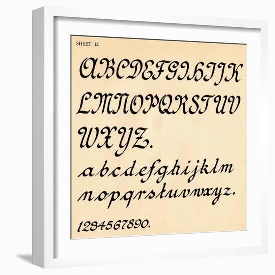 Sheet 12, from a portfolio of alphabets, 1929-Unknown-Framed Giclee Print
