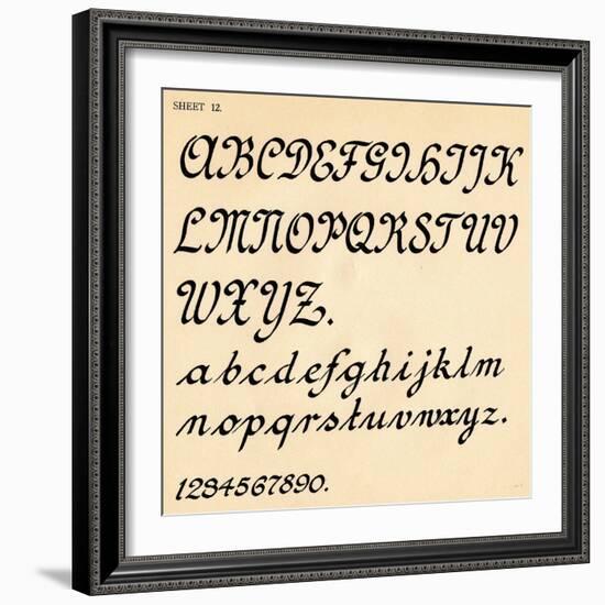 Sheet 12, from a portfolio of alphabets, 1929-Unknown-Framed Giclee Print