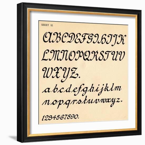 Sheet 12, from a portfolio of alphabets, 1929-Unknown-Framed Giclee Print