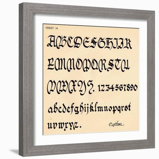 Sheet 14, from a portfolio of alphabets, 1929-Unknown-Framed Giclee Print