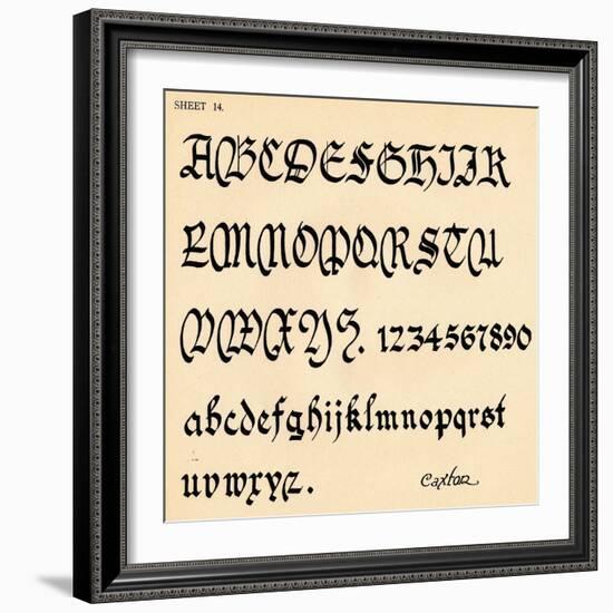 Sheet 14, from a portfolio of alphabets, 1929-Unknown-Framed Giclee Print