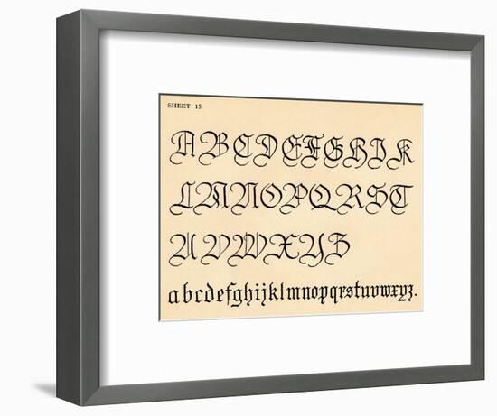 Sheet 15, from a portfolio of alphabets, 1929-Unknown-Framed Giclee Print