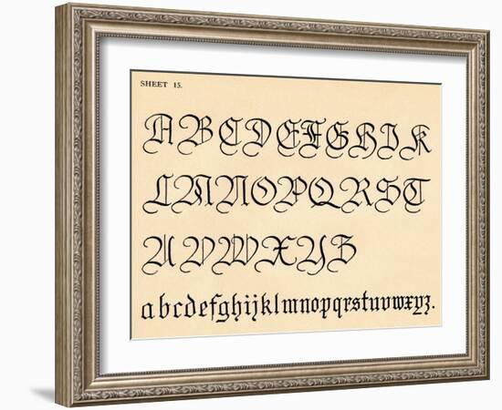 Sheet 15, from a portfolio of alphabets, 1929-Unknown-Framed Giclee Print