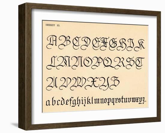 Sheet 15, from a portfolio of alphabets, 1929-Unknown-Framed Giclee Print