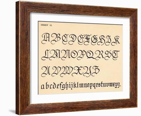 Sheet 15, from a portfolio of alphabets, 1929-Unknown-Framed Giclee Print