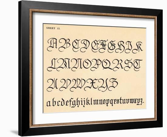 Sheet 15, from a portfolio of alphabets, 1929-Unknown-Framed Giclee Print