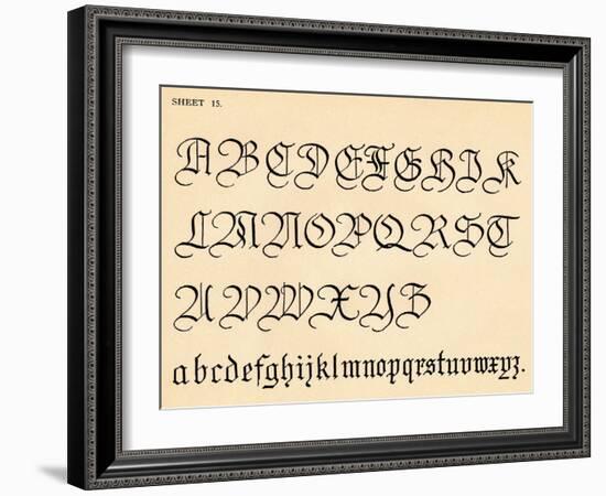 Sheet 15, from a portfolio of alphabets, 1929-Unknown-Framed Giclee Print