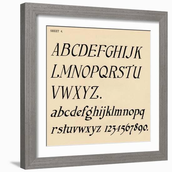 Sheet 4, from a portfolio of alphabets, 1929-Unknown-Framed Giclee Print