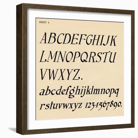 Sheet 4, from a portfolio of alphabets, 1929-Unknown-Framed Giclee Print