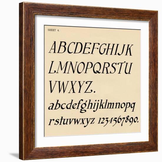 Sheet 4, from a portfolio of alphabets, 1929-Unknown-Framed Giclee Print