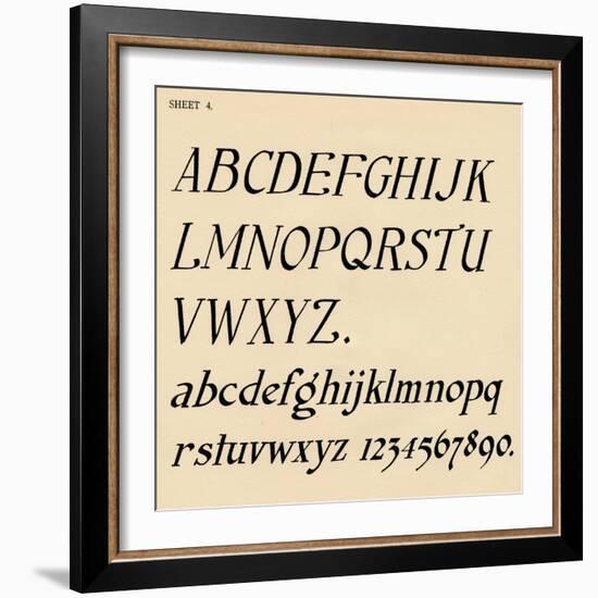 Sheet 4, from a portfolio of alphabets, 1929-Unknown-Framed Giclee Print