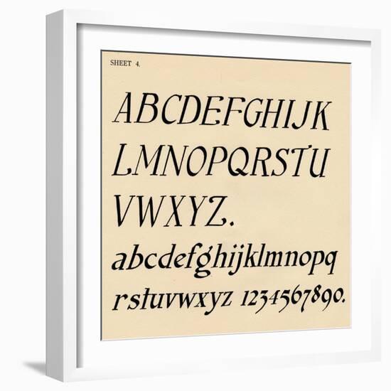 Sheet 4, from a portfolio of alphabets, 1929-Unknown-Framed Giclee Print