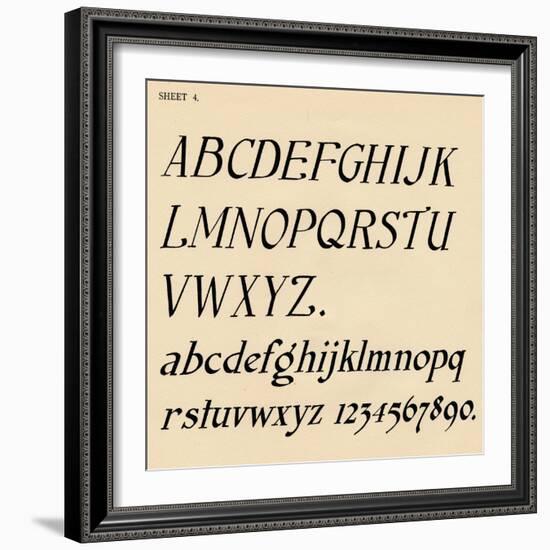 Sheet 4, from a portfolio of alphabets, 1929-Unknown-Framed Giclee Print